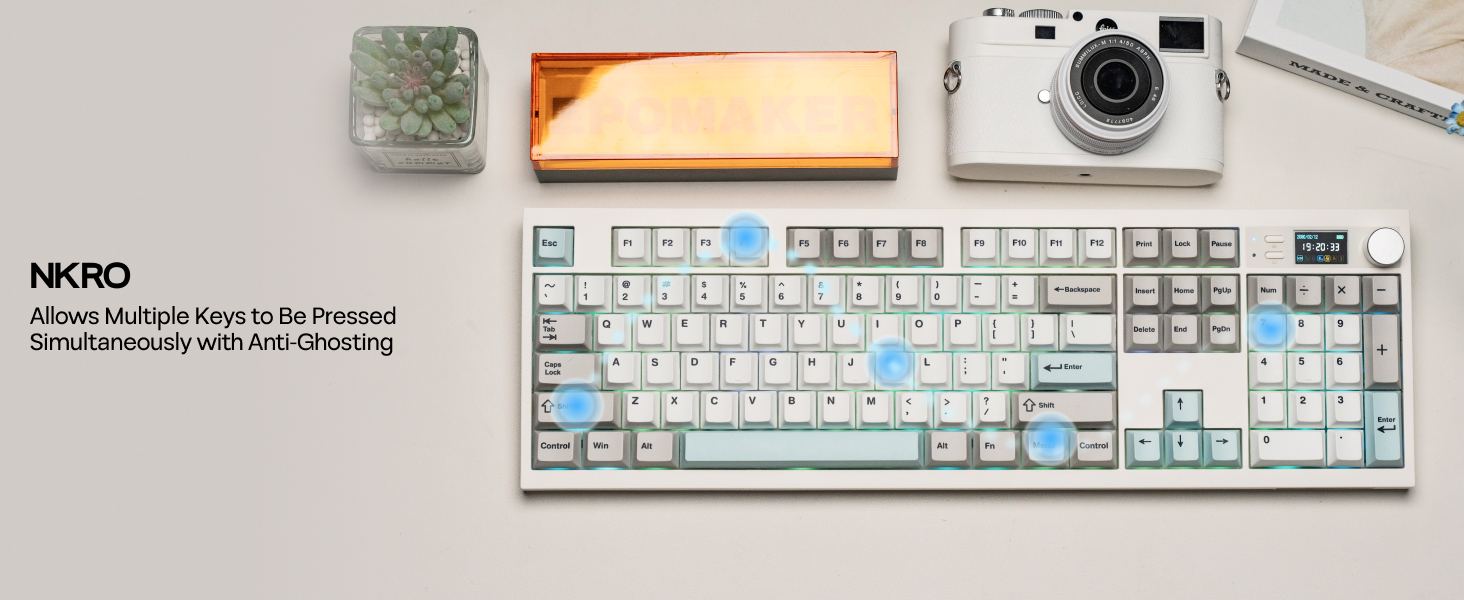 Full Size Mechanical Keyboard with Screen &amp; Knob