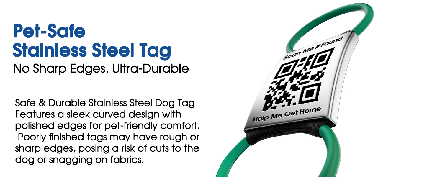 TechMark Upgraded Break-resistant Slide-on Dog Tags Personalized for 1&amp;#34; Collars
