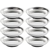 Rechabite 8 Pieces 3” Round Magnetic Bowl Trays Set Stainless Steel Magnet Tool Tray Parts Holder...