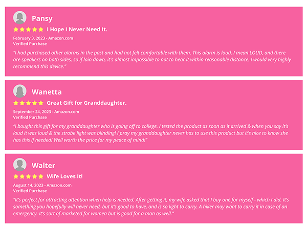 Vantamo Personal Alarm Women Loud Rechargeable Strobe Light Safety Safe Self Defense Keychain Device