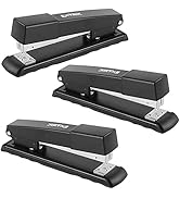 Stapler - 3 Pack Staplers for Desk - Black Stapler Heavy Duty, Staplers 25 Sheet Capacity Office ...