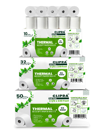 Clipra Receipt Paper Rolls