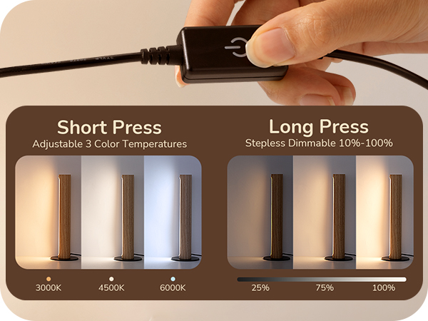 Adjustable 3 Color Temperatures LED Table Lamp