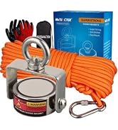 MUTUACTOR Magnet Fishing Kits,600lb Strong Rotate Fishing Magnets Heavy Duty,Neodymium Rare Earth...
