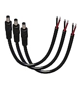16AWG DC5525 Power Cable, 5.5mm x 2.5mm Male Barrel Plug Connector, 0.8ft DC Power Cord for CCTV ...