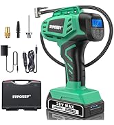 Tire Inflator Portable Air Compressor, Sypousy Cordless Air Tire Pump,160PSI Faster Tire Inflator...