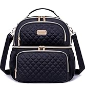 Weitars Lunch Bag for Women,Dual Compartment Lunch Box for Women Lunch Tote for Work,Insulated Le...