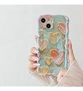 wavy case kawaii case love heart case vintage oil painting case cute cases aesthetic case laser case