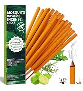 Extra Large Mosquito Repellent Sticks 24 Pack, Natural Citronella Oil Outdoor Patio Indoor Use Lo...