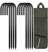 RIY Trampoline Stakes Anchors High Wind Heavy Duty Tent Stakes 12 Inch Ground Anchor Trampoline A...