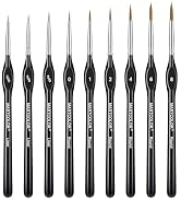 MARTCOLOR Detail Paint Brush Set, 9pcs Miniature Paint Brushes for Fine Detailing, Art Painting, ...