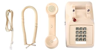 Retro classic desk phone 2500 analog phone Beige telephone