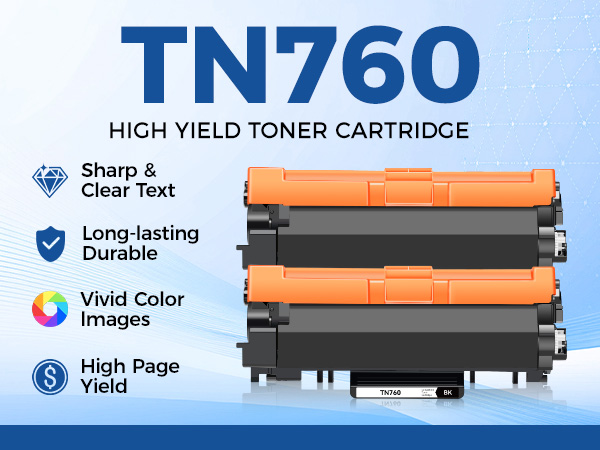 TN760 Black Toner Cartridge 2-Pack