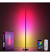 OIYN Smart RGBICW LED Corner Floor Lamp - 16 Million DIY Colors, 68+ Scenes, Music Sync, App &amp; Re...