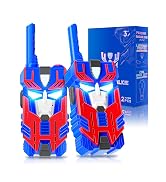 Walkie Talkies Transform Toys for Kids,2pcs Blue Leader,2500 FT Talk Range,Eyes with Cool Lightin...