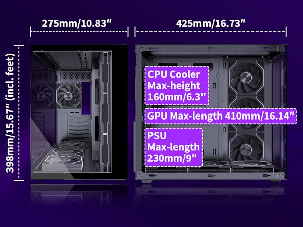 atx pc case with fans