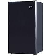 RCA RFR321-B-Black-COM RFR321 Single Mini Refrigerator-Freezer Compartment-Adjustable Thermostat ...