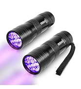 Escolite Black Light Flashlight, 12LED 395nm UV Handheld Black Light Mini, Dogs Urine Detector fo...