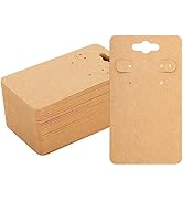 joycraft 100Pcs Earring Cards - 2" x 3.54" Kraft Earring Display Holder Cards, Blank Paper Cards ...