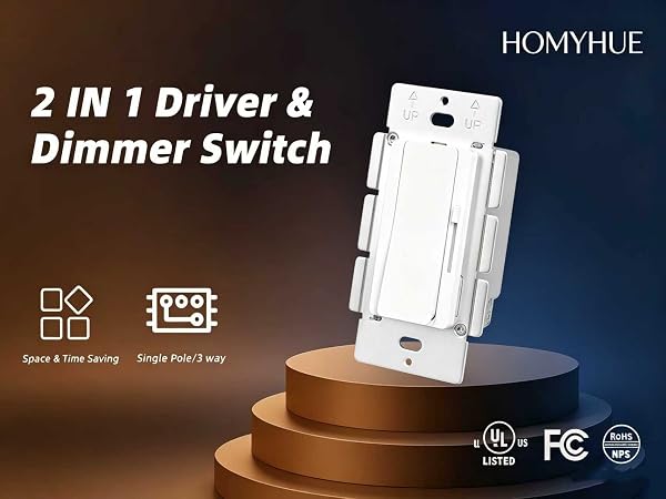 2 IN 1 DRIVER AND DIMMER SWITCH