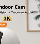 CINMOORE wifi camera indoor wireless auto tracking night vision two-way audio 3k HD 5G wifi