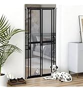 Joyofcife Extra Tall Cat Gate for Doorway – 73“ Pressure-Mounted Transparent Cat Gate for Pets, F...