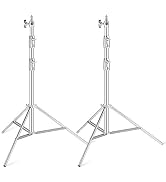 Selens Stainless Steel Heavy Duty Light Stand, 9ft/2.8m Spring-Cushioned Tripod Stand with 1/4 &amp; ...
