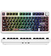 Womier ERA75 75% Wireless Mechanical Keyboard with VIA/QMK, Knob Full Aluminum Custom Keyboard, P...