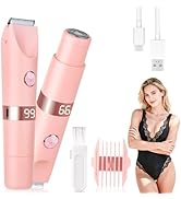 Beanify 2-in-1 Electric Shaver &amp; Bikini Trimmer with LED Display for Women &amp; Men,IPX7 Waterproof ...