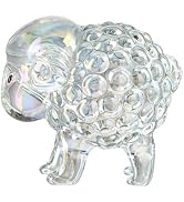 H&amp;D HYALINE &amp; DORA AB Crystal Sheep Figurines Art Handmade Glass Lamb Statue Collectible Crystal ...