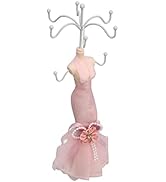 ZJchao Fashion Jewelry Display Stand, Princess Dress Mannequin Stand Hanging Tower Display Resin ...