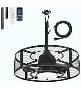 AHAWILL 21 Inch Outdoor Wet Rated Ceiling Fan with Lights - IP65 Waterproof Gazebo/Porch Fan, 6 S...