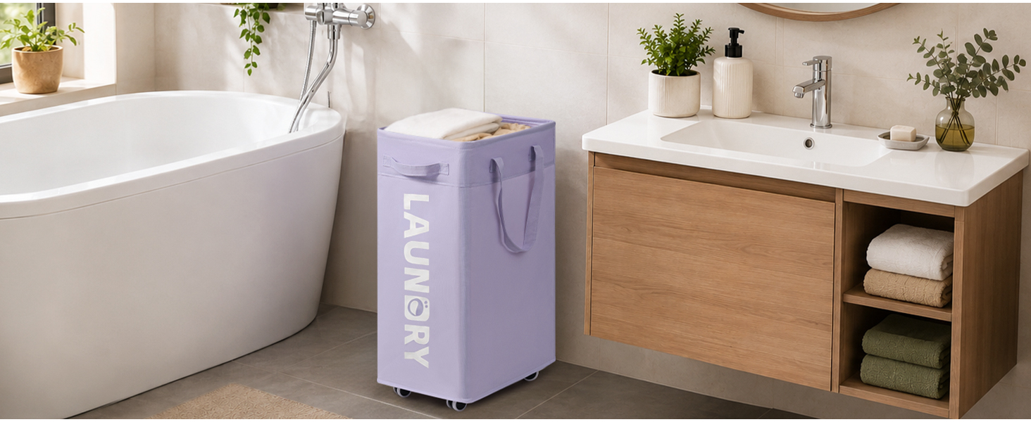 Goodpick Laundry Basket with Wheels