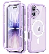 ALGORAM Magnetic for iPhone 17 Case with Built-in Sensitive Screen Protector, Full-Body Dual Fron...