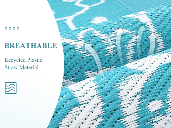 breathable patio rug