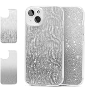 TENOC Glitter Phone Case Insert Compatible with iPhone 13/14, Gradient &amp; Sparkle Cardstock for DI...