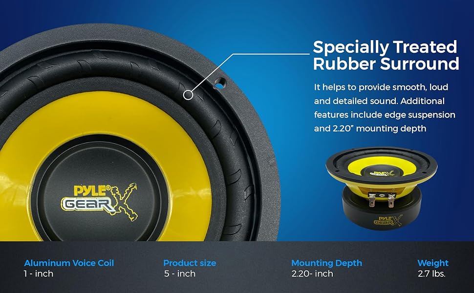 Car Bass Speaker, Car Audio Bass Speaker, Pyle Car Bass Speaker, Mid Bass Speaker, Pyle Bass Speaker