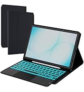 for Galaxy Tab A9+/A11+ 11 inch Case with Keyboard - 7 Color Backlit Detachable Wireless Tablet C...