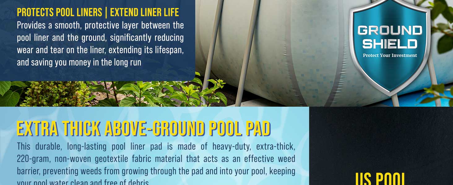 Heady-Duty Extra Thick Above Ground Pool Liner Pad Made of Non-woven Geotextile Fabric