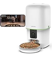 Yuposl Automatic Cat Feeders with Camera - 5G WiFi App Control 1080 HD Video with Night Vision, 2...