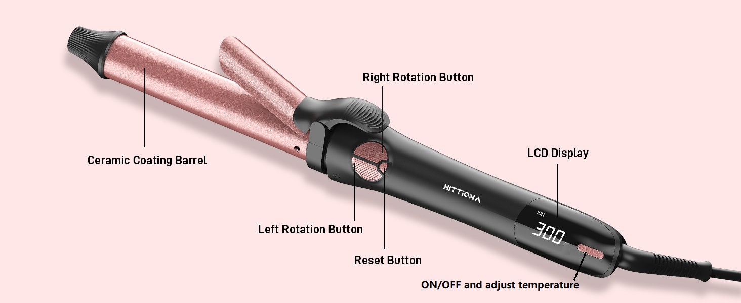 rotating curling iron 1 inch