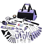 Purple Tool Set,ACOSEA 223-Piece Tool Sets for Women,Tool Kit with 13-Inch Wide Mouth Open Purple...