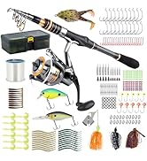 Dr.Fish Rod and Reel Combo 6-9.8ft Spinning Pole 3000 Spinning Reel Bass Fishing Lure Kit Telesco...