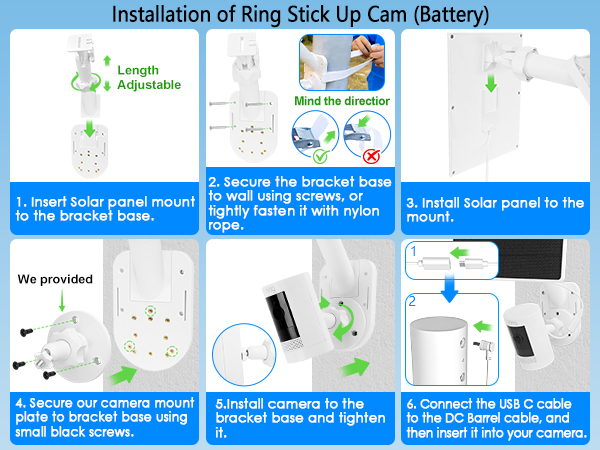 ring stick up cam mount with solar panel
