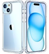 Mkeke for iPhone 15 Case Clear, [Not Yellowing] [Military-Grade Drop Protection] Clear Slim Phone...