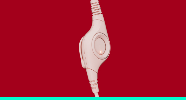 zoom of h390 headset rose inline controls