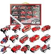 OTONOPI 15 Pack Fire Truck Toys Set, Fire Engine Emergency Vehicles, Die Cast Mini Rescue Emergen...