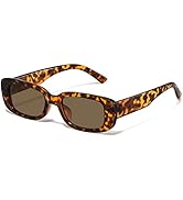 JASPIN Rectangle Sunglasses for Women Men Trendy Y2k Retro 90s Sun Glasses UV400 Protection Cool ...