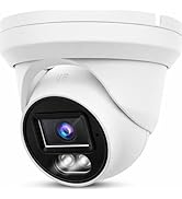 4K 8MP PoE IP Turret Camera Outdoor 24/7 Full Color Night Version 2.8mm 105° Wide Angle, H.265, I...