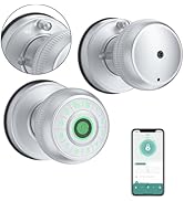 Gavdhe Fingerprint Door Knob-Fingerprint Door Lock with Passcode Keypad &amp; App Control-Smart Door ...